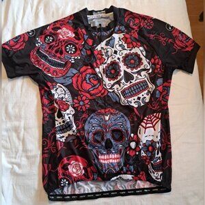 Weimostar women's size XXXXL Sugar Skull cycling jersey, EUC